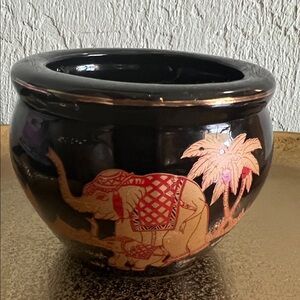 # 1188+ Black Ceramic Elephant Non Planter.